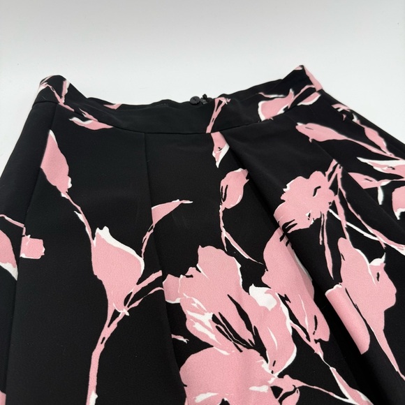 Escada Women’s Forever Romantic Floral Black Pink A Line Full Skirt 36 / 6 US - Picture 2 of 10
